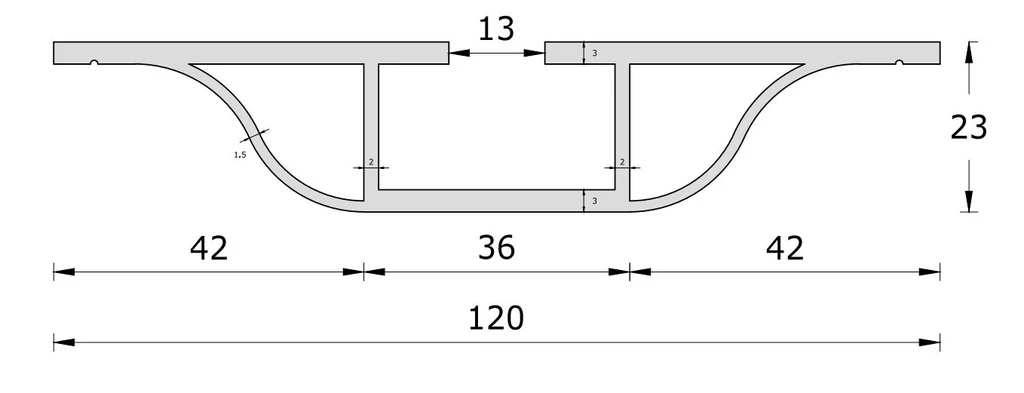 perfil omega para techo